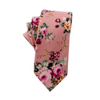 Burgundy and Green Paisley Tie