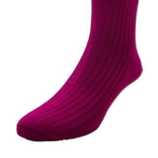 Bishop purple cotton socks